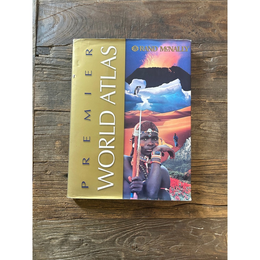 Rand McNally Premier World Atlas 2003 Hardcover Russia Ukraine Maps Coffee Table